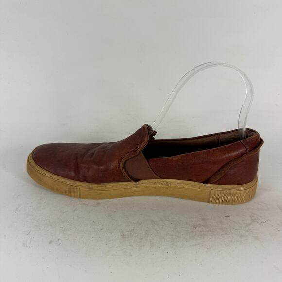 Frye Ivy Sneakers Women's 8.5 Brown Leather Slip-On Comfort Low Top Round Toe - Picture 6 of 10